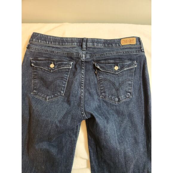 Levi's 525 Jeans Womens 14M 14 34 X 29.5 Blue Perfect Waist Straight Leg - Picture 7 of 15